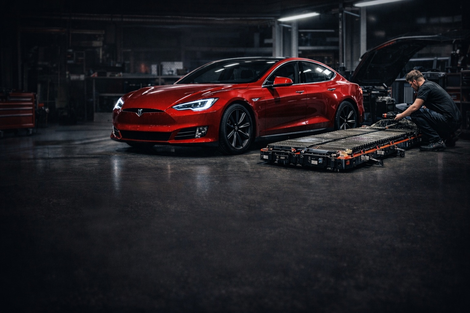 ремонт батареи Tesla в Полтаве